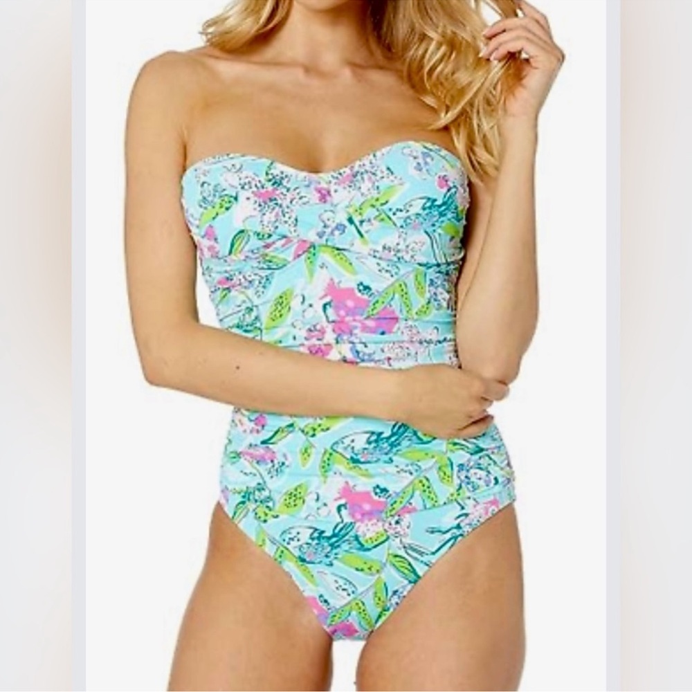 Lilly Pulitzer Flamenco One Piece Swimsuit. No strap